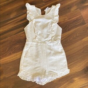 4/$20 BCBGeneration Mini Shorts Sleeveless Romper Lace Eyelet White